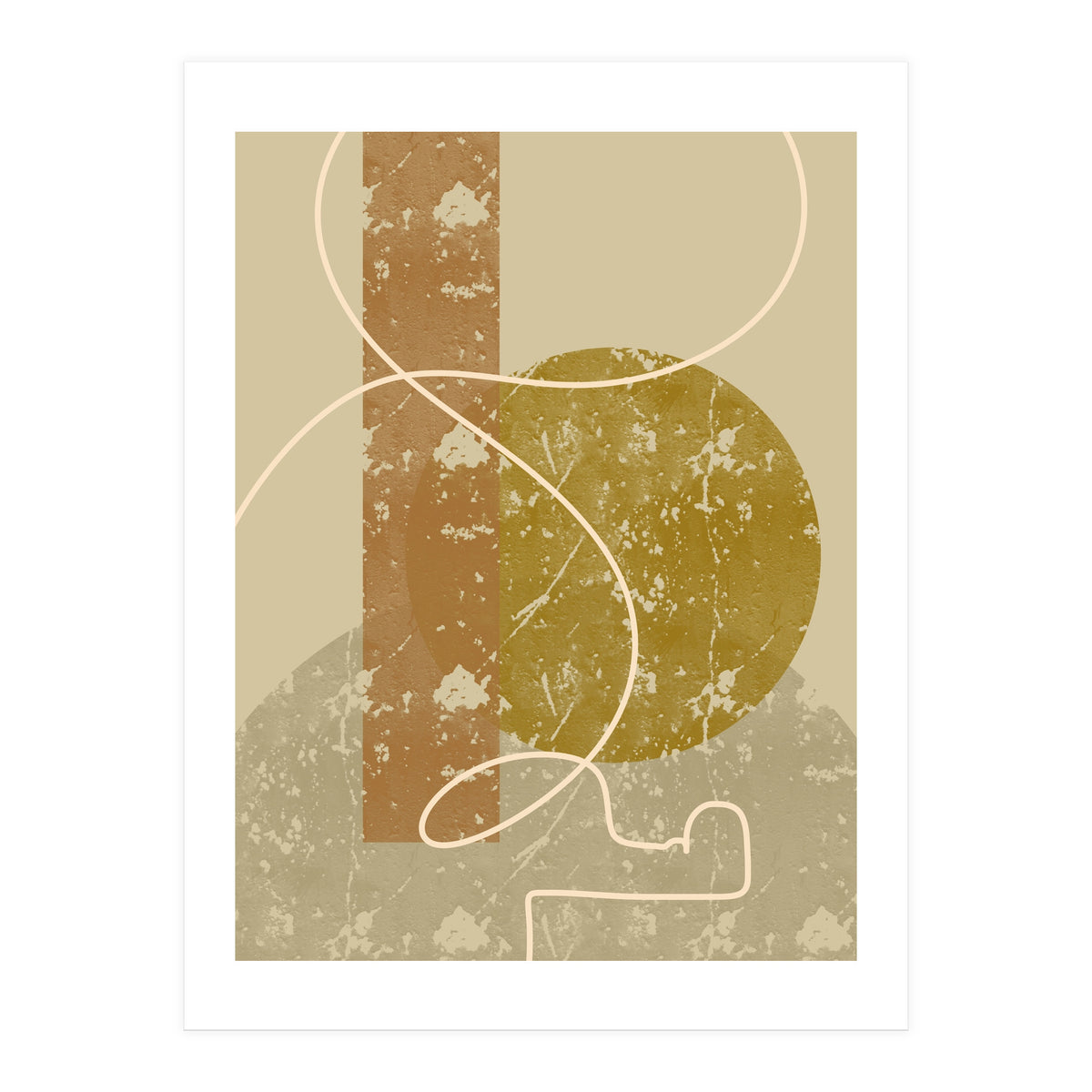 Interaction of Shapes and Lines (Print Only)