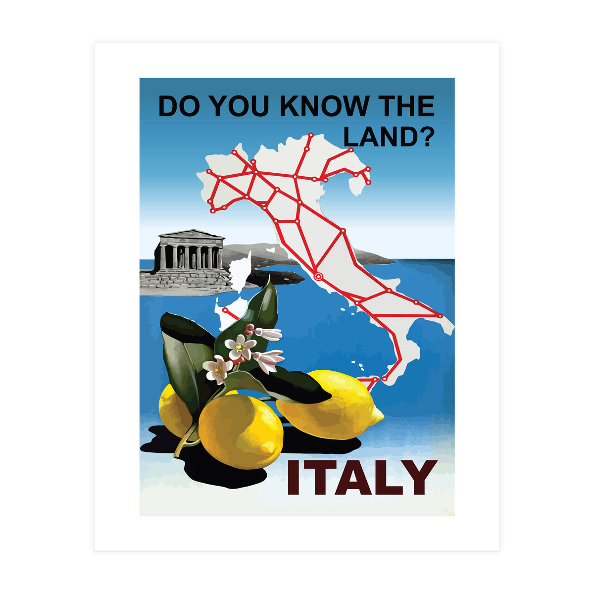 Italy Map (Print Only)
