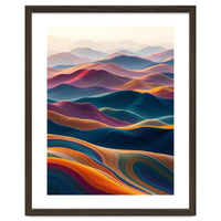Colorful Abstract Mountain Dunes Art Print