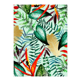Paradise, Tropical Jungle Botanical Bohemian Illustration, Palm Bird of Paradise Gold Painting (Print Only) thumbnail