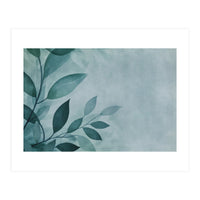 Gentle Leaf Whispers Teal (Print Only)