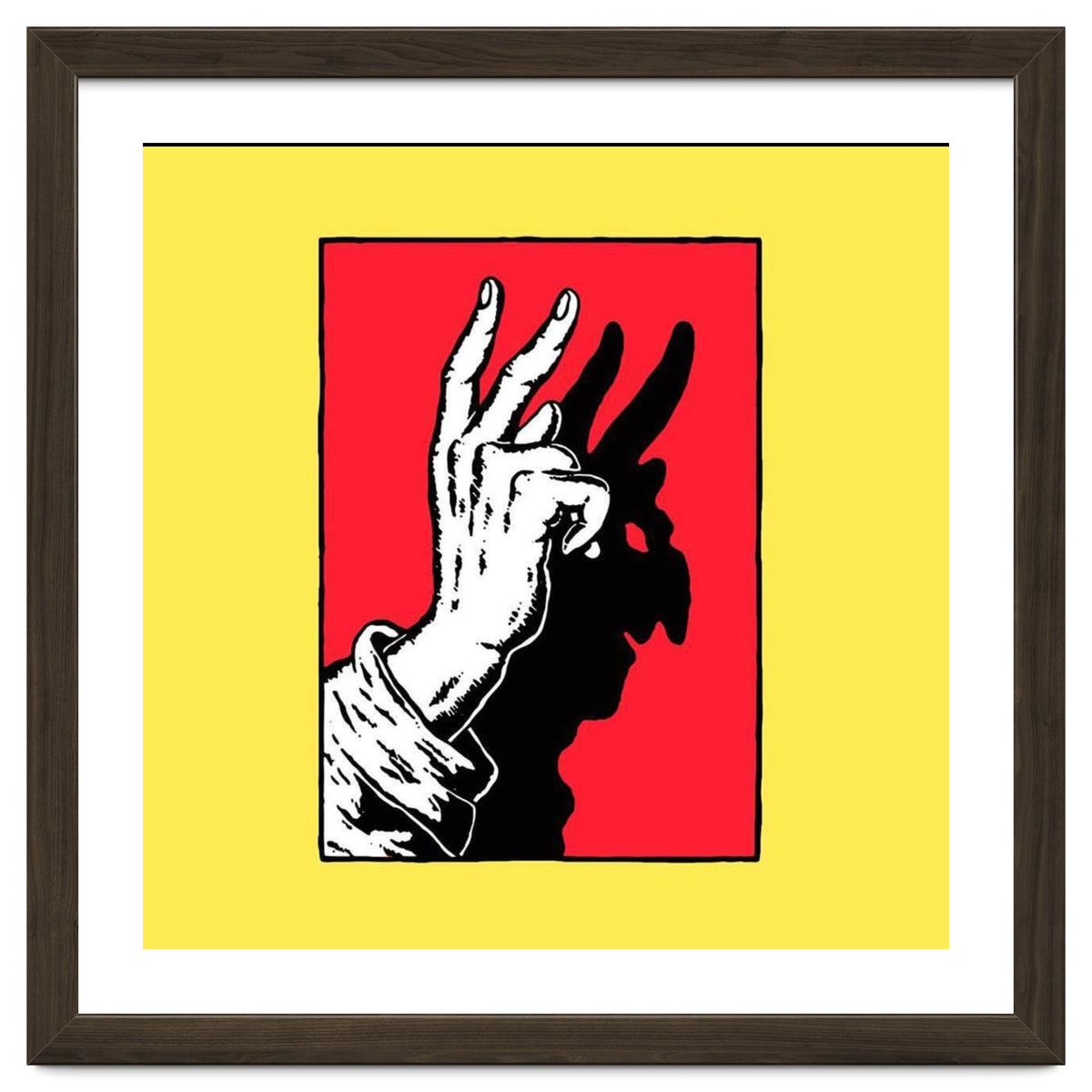 Hand Shadow Art – Peace & Freedom Illustration