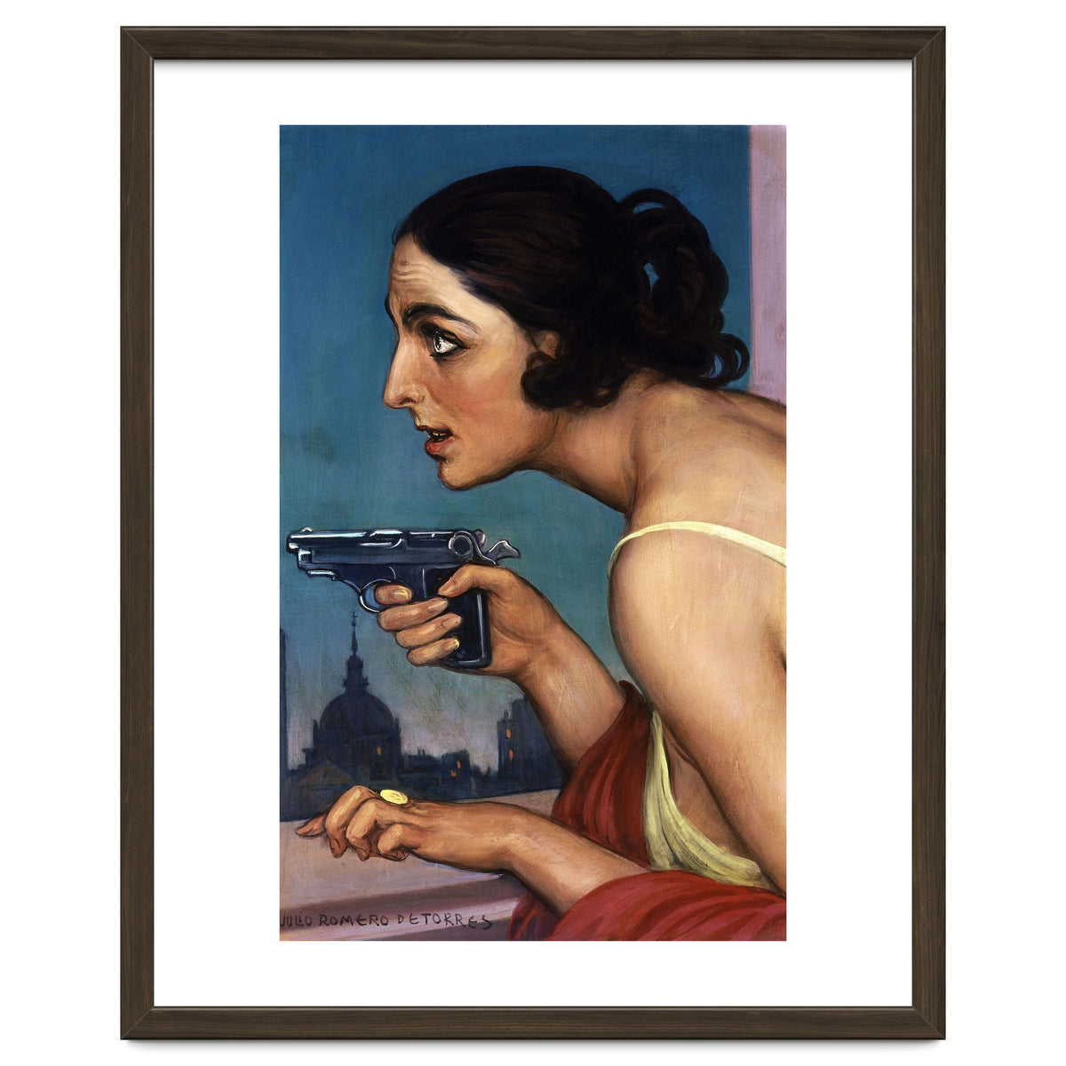 THE WOMAN OF THE GUN 1925-POSTER FOR THE SPANISH UNION OF EXPLOSIVES.