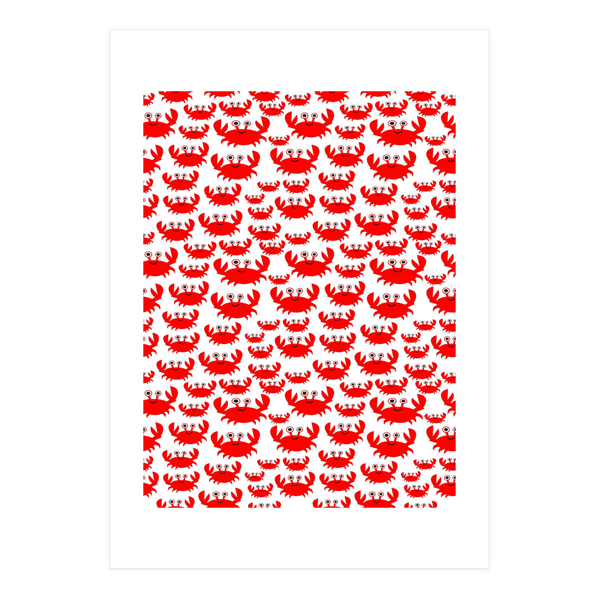 Red Crab Pattern  (Print Only)