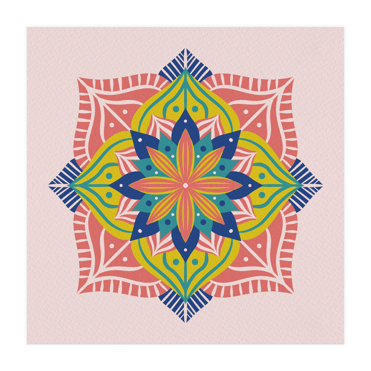 Colorful abstract mandala (Print Only)
