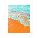 Coral Shore, Ocean Beach Photography, Summer Sea Sand Waves (Print Only) thumbnail
