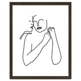 Eternally Connected, Abstract Line Art Love, Sketch Drawing Minimal, Eclectic Human Couple Connection Minimalism Concept thumbnail