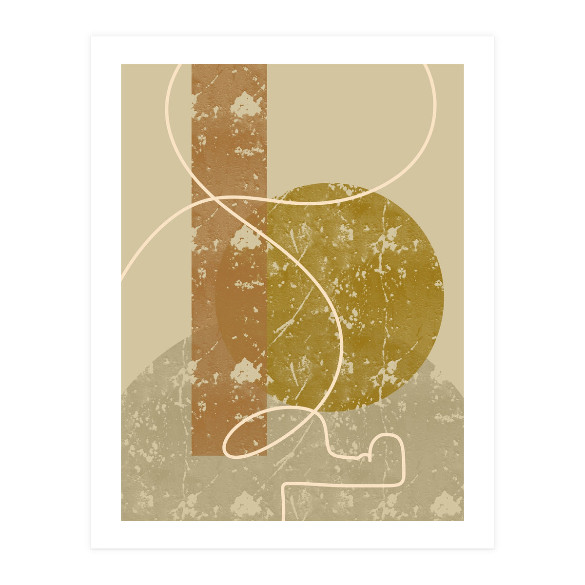 Interaction of Shapes and Lines (Print Only)