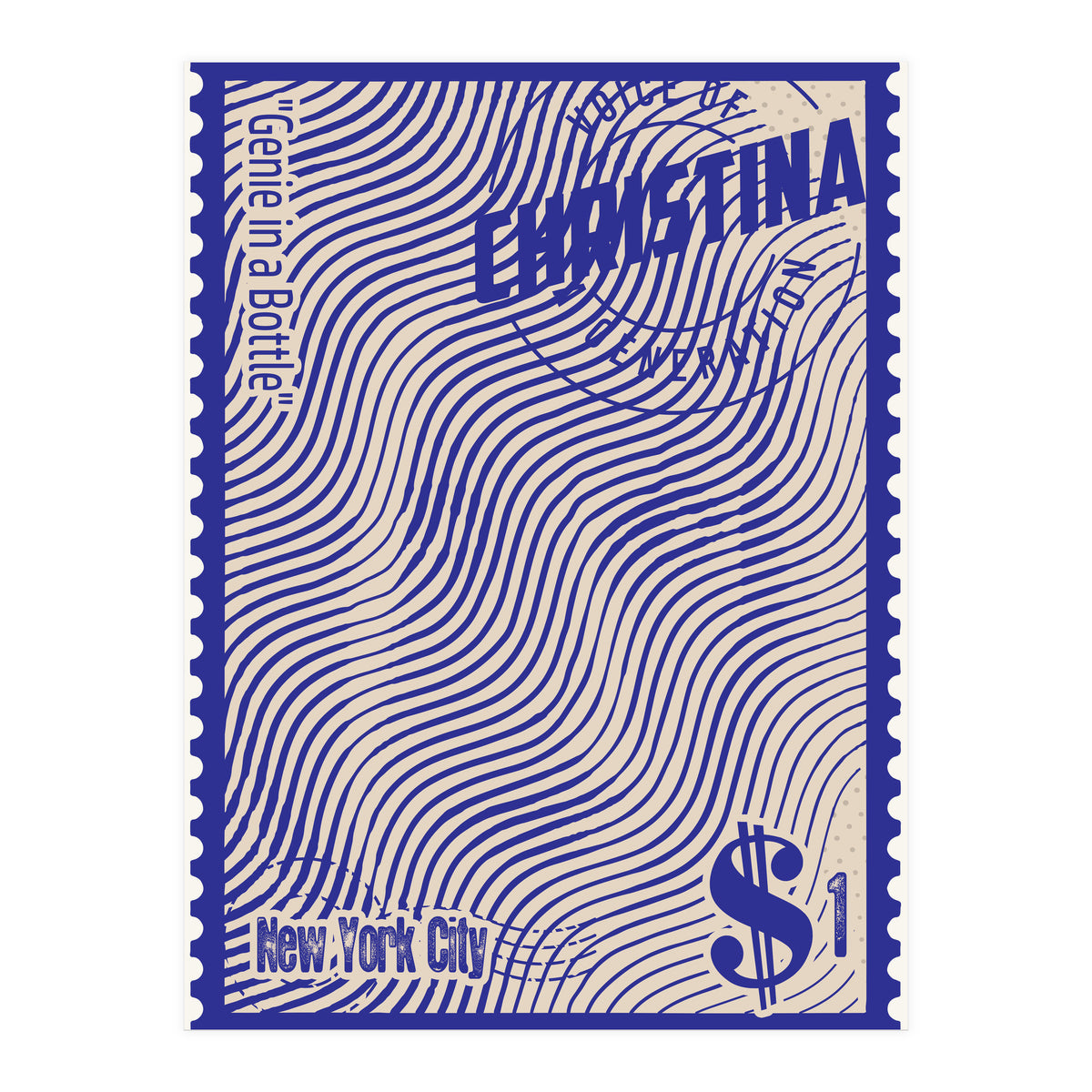 Christina Aguilera Stamps Art (Print Only)