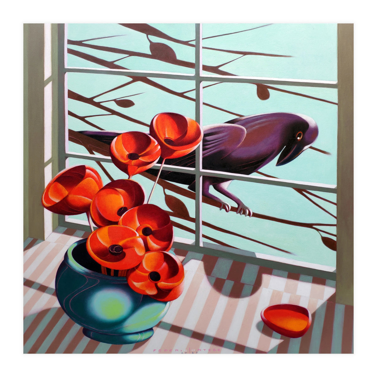 A crow outside the window (Print Only)