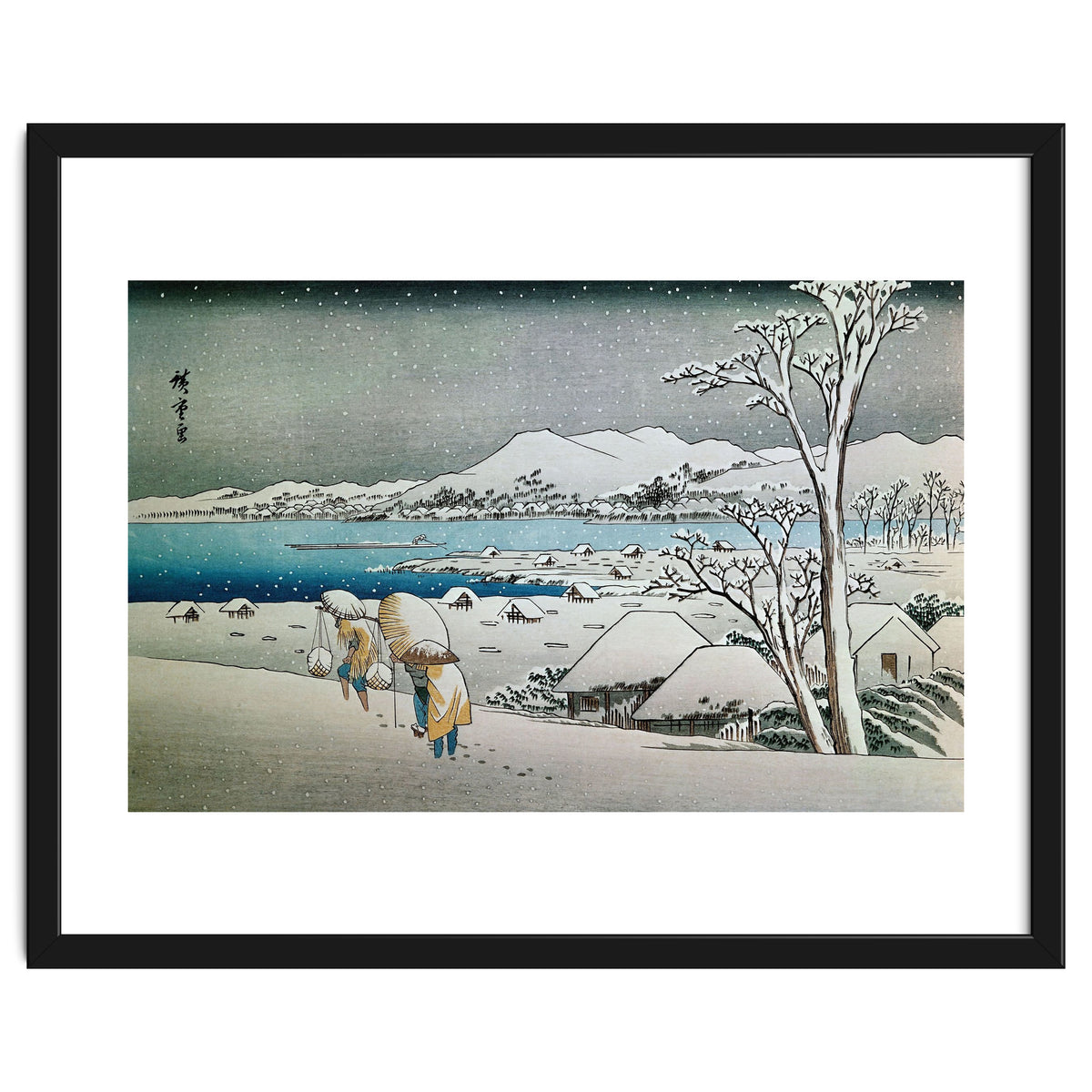 SNOW LANDSCAPE - JAPANESE ENGRAVING - 19TH CENTURY.
