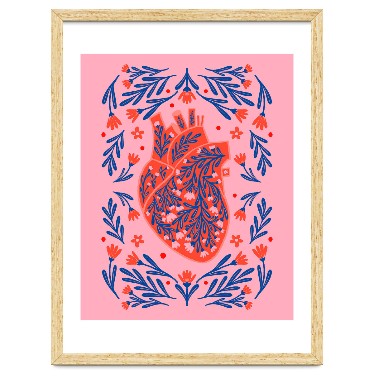 Floral Anatomical Heart