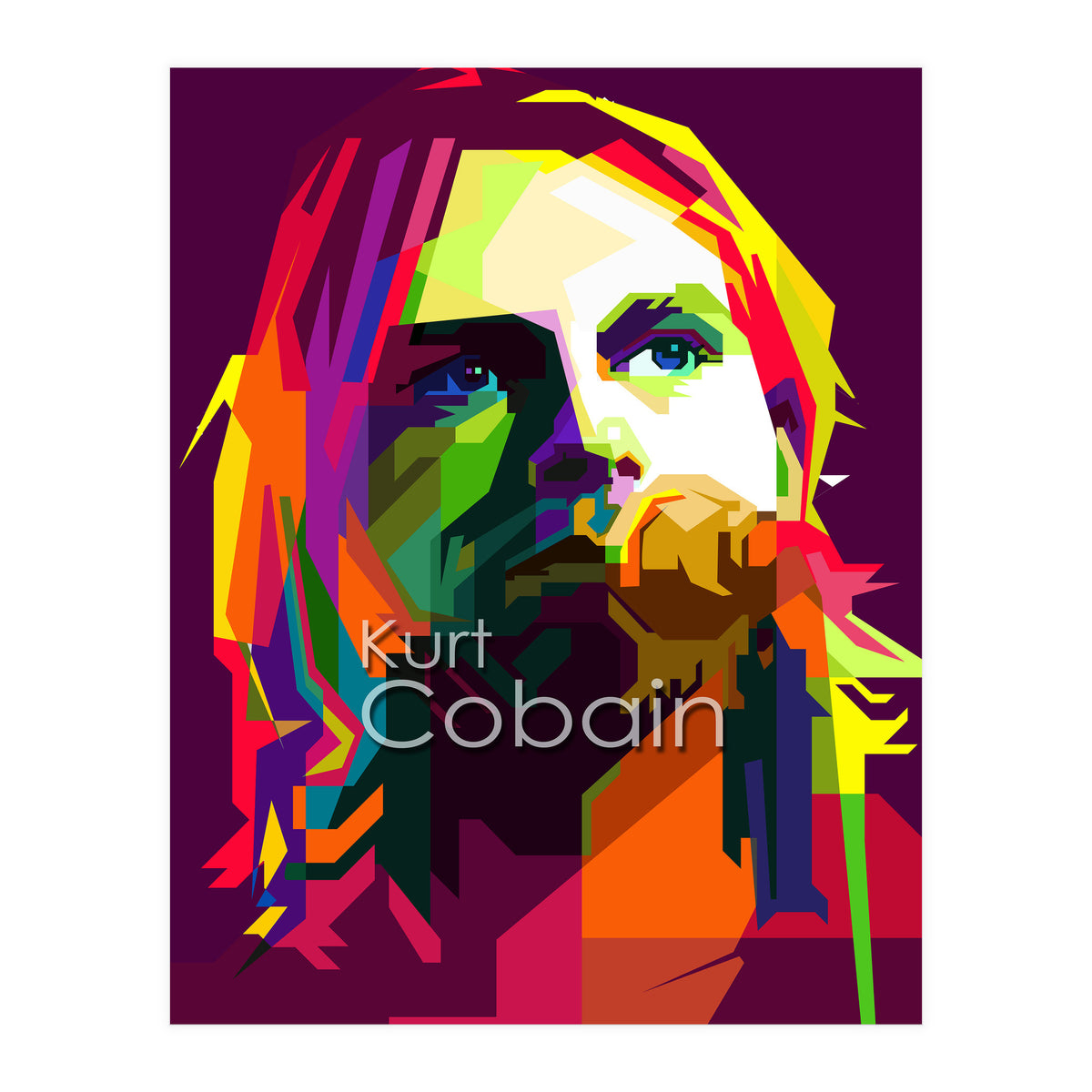 Kurt Cobain Grunge Music Pop Art WPAP (Print Only)