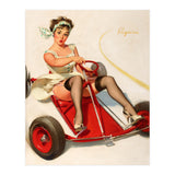 Pinup Sexy Girl On A Go Cart Car (Print Only) thumbnail