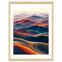 Colorful Abstract Mountain Dunes Art Print