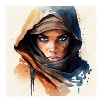 Watercolor Tuareg Woman #1 (Print Only)