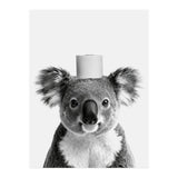 Koala, Toilet Paper Crown, Cute Animal Bathroom Art (Print Only) thumbnail
