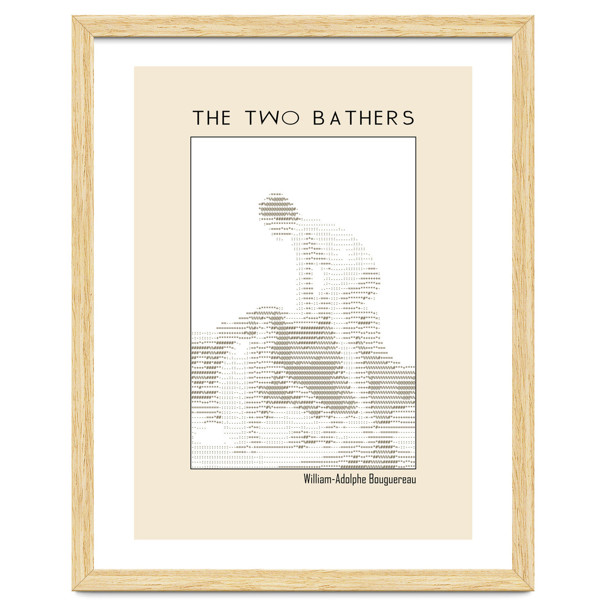 The two bathers (1884) – William-Adolphe Bouguereau (ascii art)