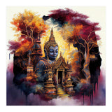 Autumn Forest Buddha Temple (Print Only) thumbnail
