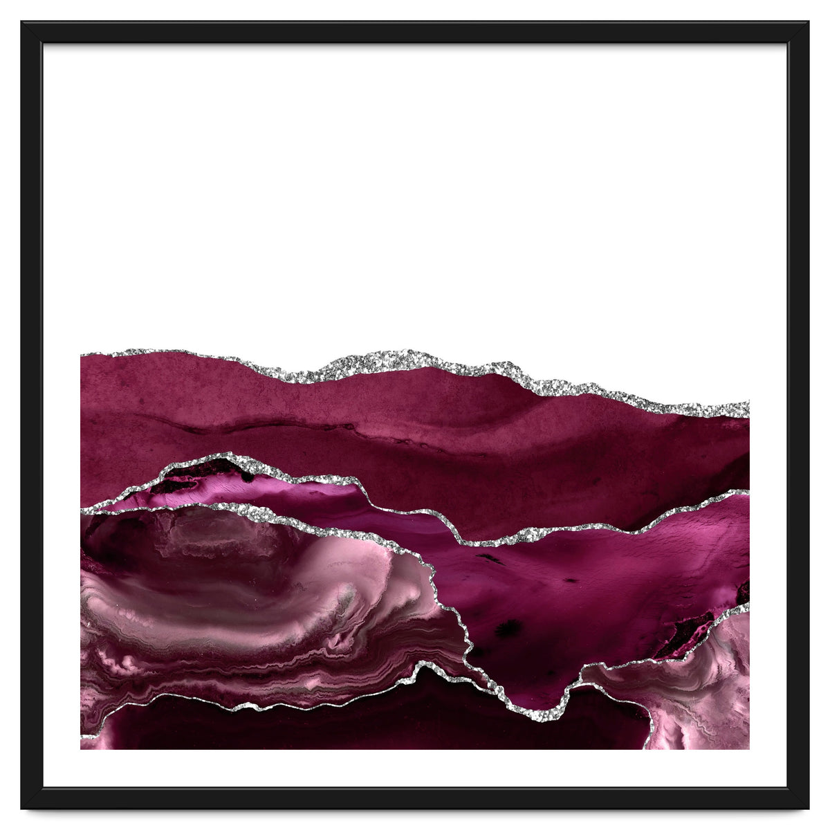 Burgundy & Silver Agate Texture 11