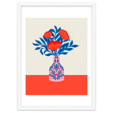 Poppies in a vase - red and blue thumbnail