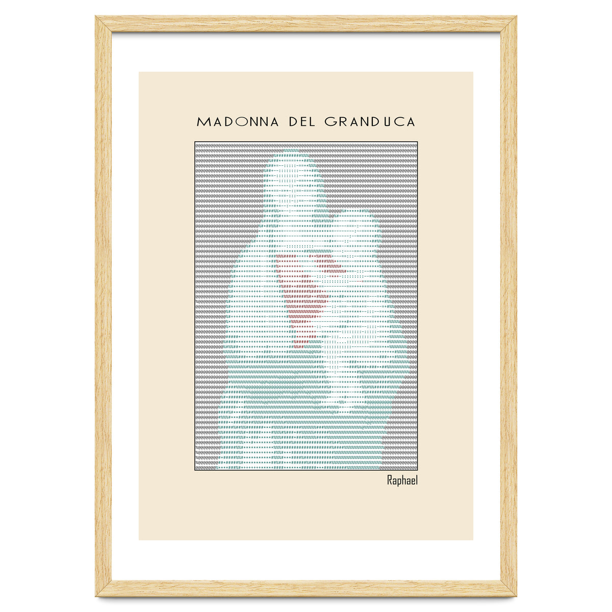 Madonna del Granduca (1505) – Raphael (ascii art)