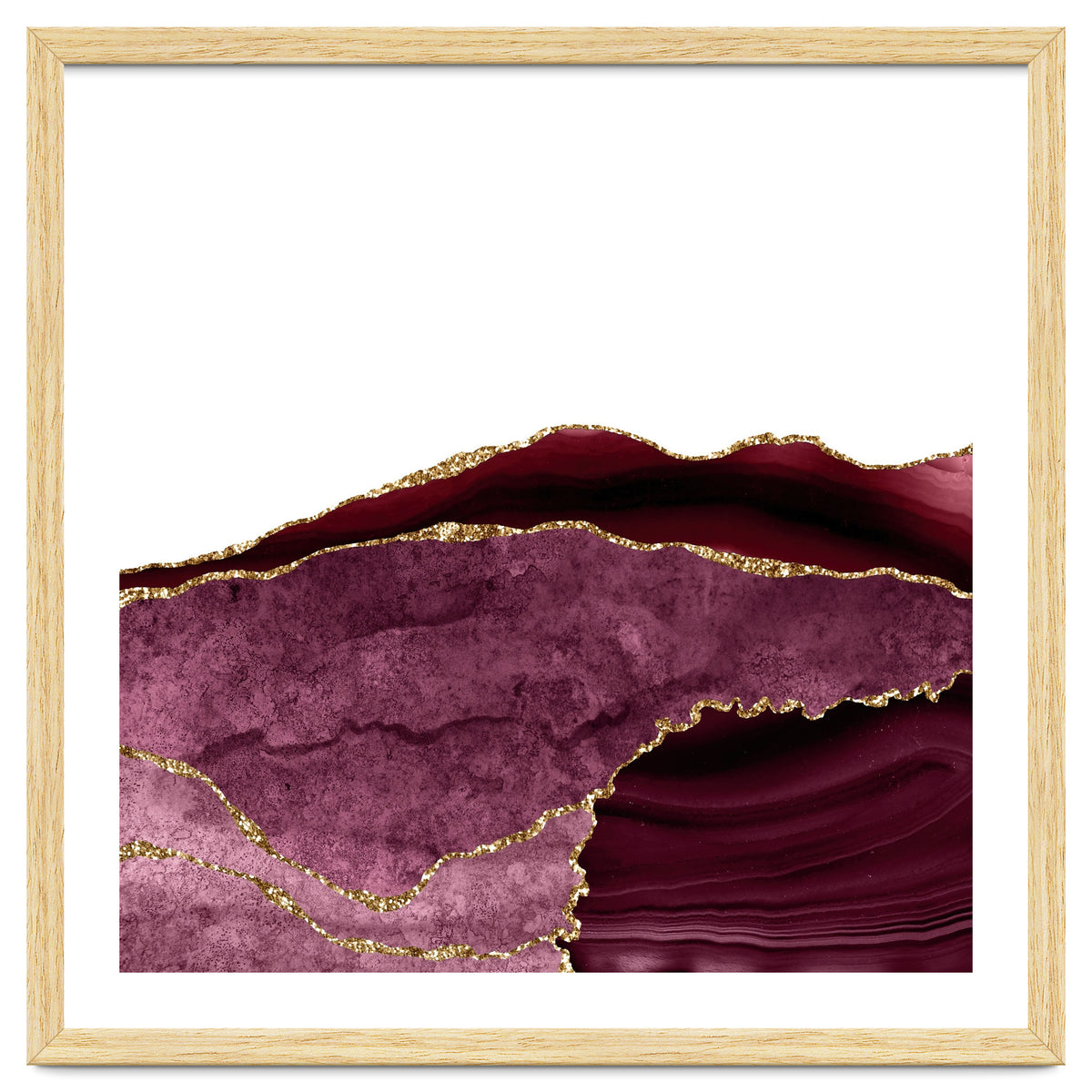 Burgundy & Gold Agate Texture 28