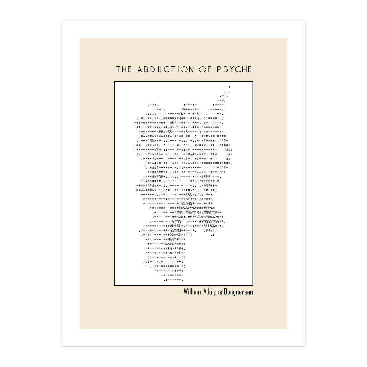 The Abduction of Psyche (1895) – William-Adolphe Bouguereau (ascii art)  (Print Only)