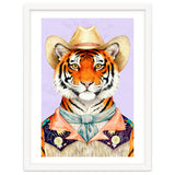 Tiger Portrait in Hat Wild Cowboy Fashion thumbnail