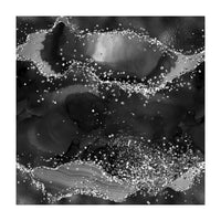 Black Glitter Agate Texture 05 (Print Only)