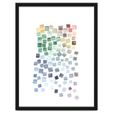 Watercolor Geometric Square Shapes Blue thumbnail