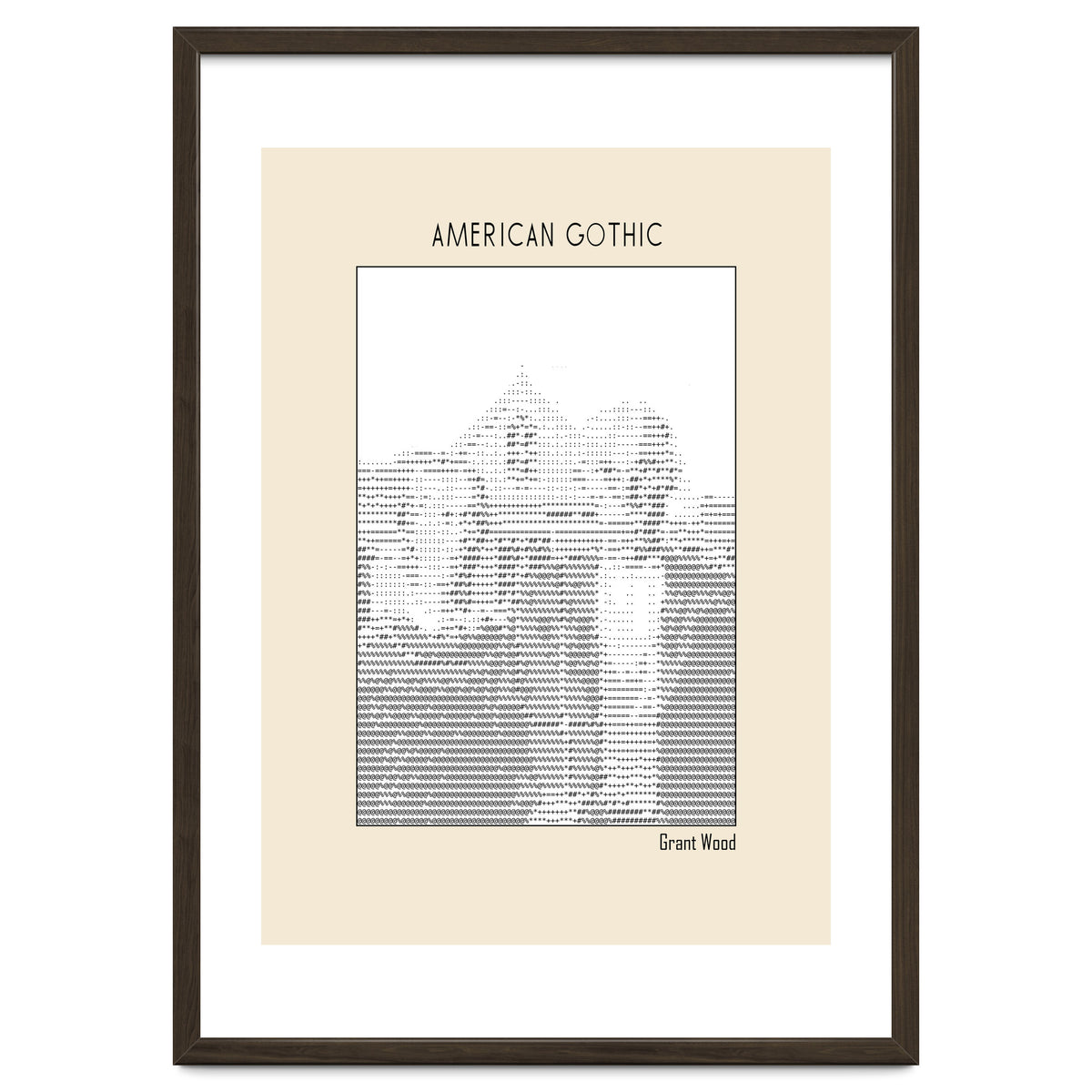 American Gothic – Grant Wood (ascii Art)