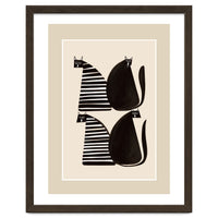 Minimalist Cats In Black And White