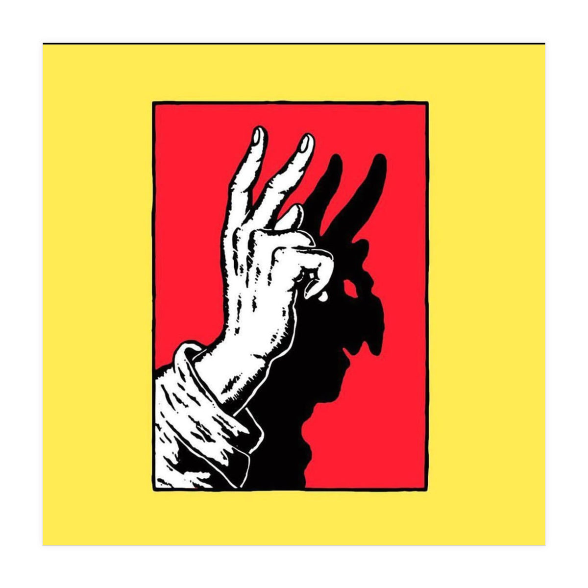 Hand Shadow Art – Peace & Freedom Illustration (Print Only)