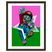 Mario Bross Typo Style Cartoon Pop Art
