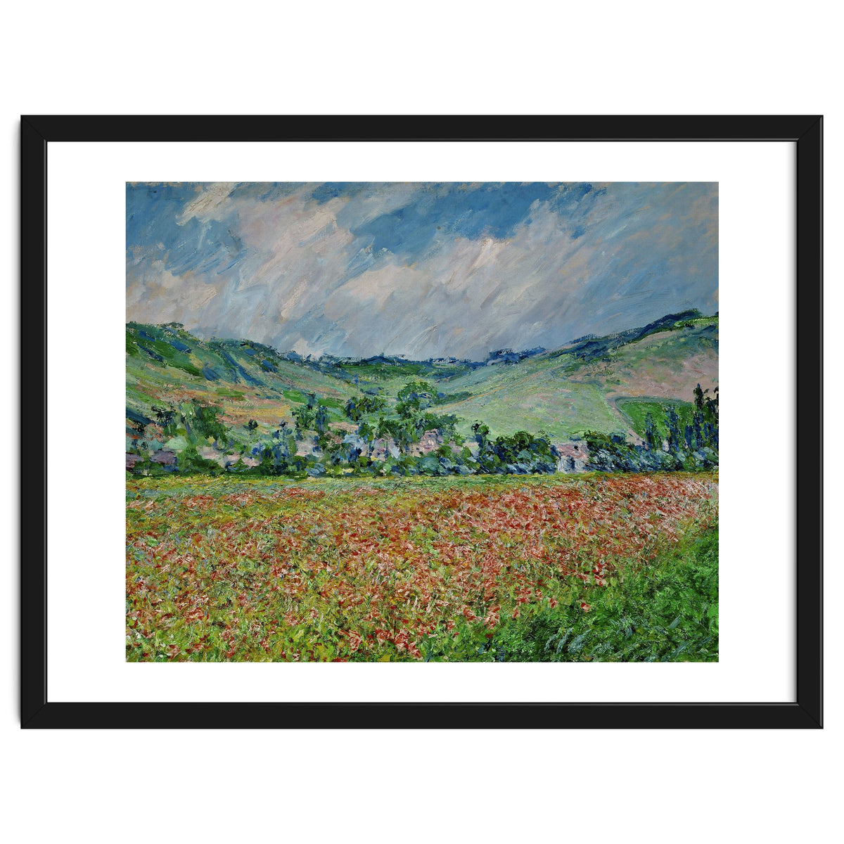 A field of poppies. Canvas.