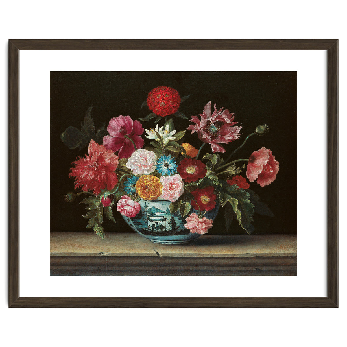 Jacques Linard (París (?), c. 1600-Paris, 1645). Chinese Bowl with Flowers (1640). Oil on canvas....