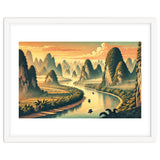 Vintage China, Guilin Karst Mountains Poster thumbnail