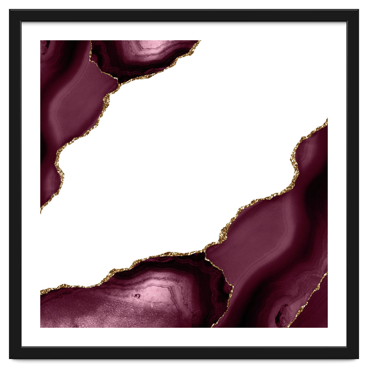 Burgundy & Gold Agate Texture 22