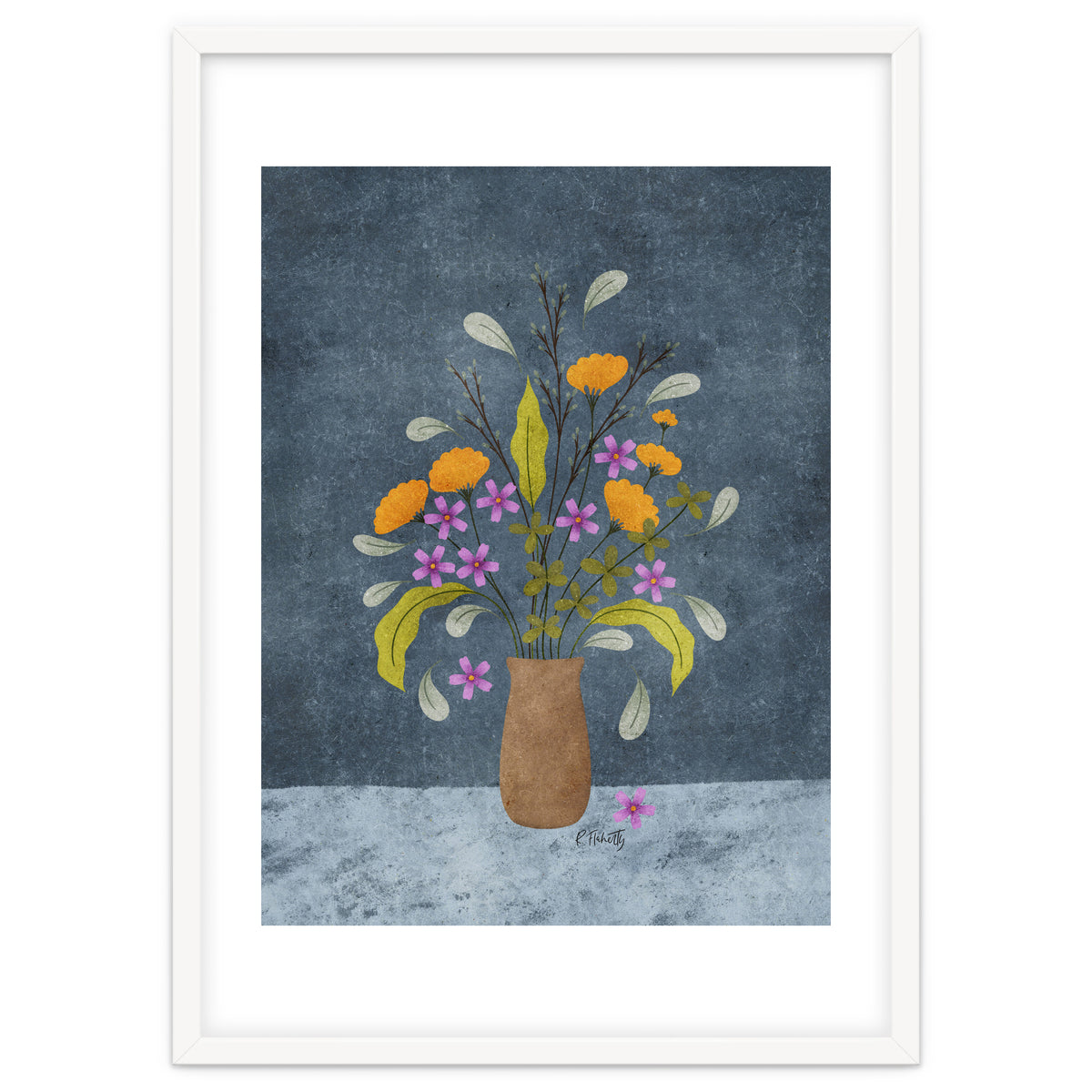 Moody Floral Vase