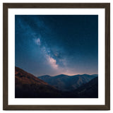 Majestic Milky Way Galaxy over Serene Mountain Range Night Landscape Illustration thumbnail