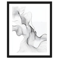 Abstract Black And White Flowing Lines