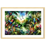 Watercolor Tropical Birds In The Jungle thumbnail