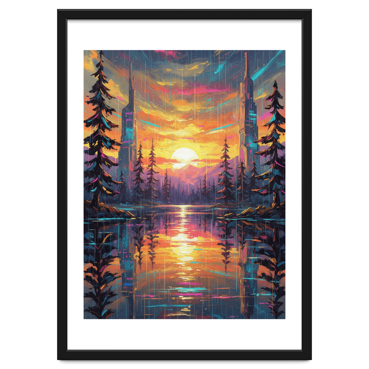 A Cybernetic Sunset Reflecting the Symbiosis