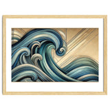 Art Deco Blue Ocean Waves thumbnail