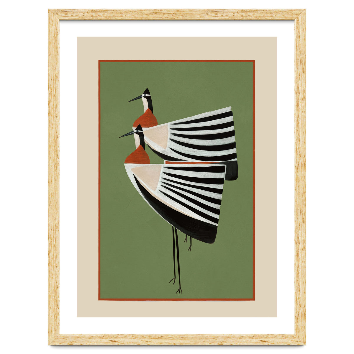 Striped Bird Pair