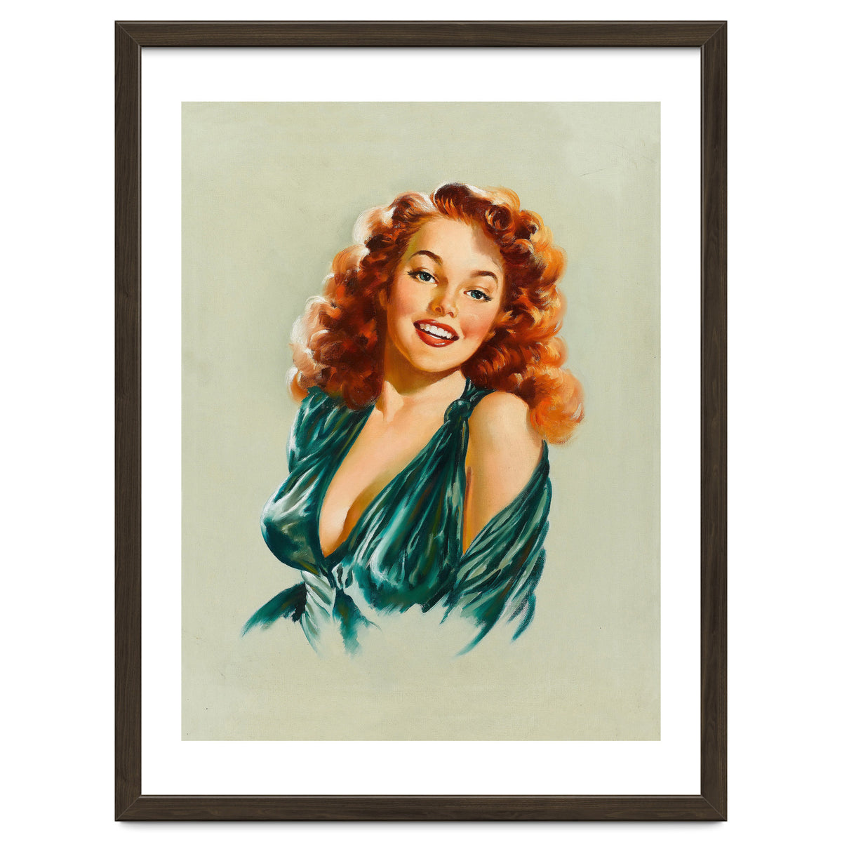 Portrait Of A Redhead Pinup Woman