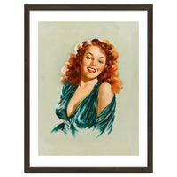 Portrait Of A Redhead Pinup Woman