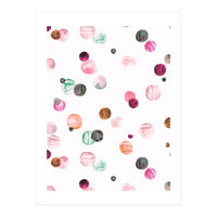 Polka Dots Watercolor Minimal Pink (Print Only)