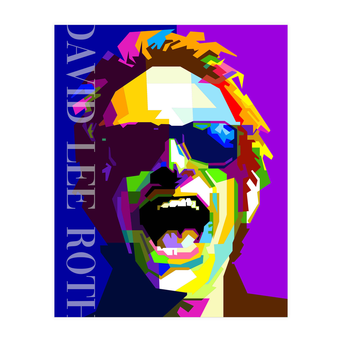 David Lee Roth Rock Singer Art WPAP (Print Only)